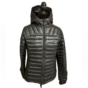 Ravean Heat System Black Down Jacket With Hood Woman’s Size Medium